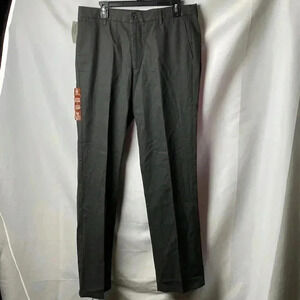 NWT DOCKERS SIGNATURE KHAKI SLIM FIT SIZE 34x 34 DARK GRAY PIN STRIPE